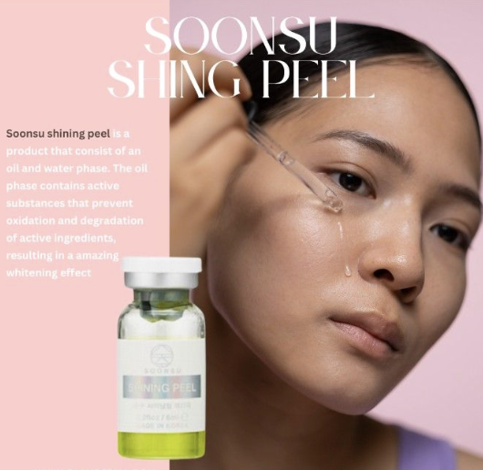 Soonsu Shining Peel biphasic serum and professional peel imagery
